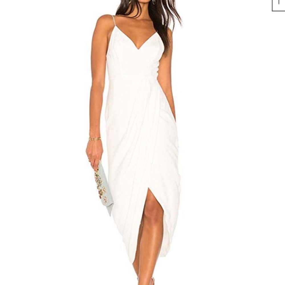 Bridal white cocktail dress spaghetti strap